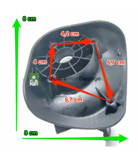 roue de bagage cassé