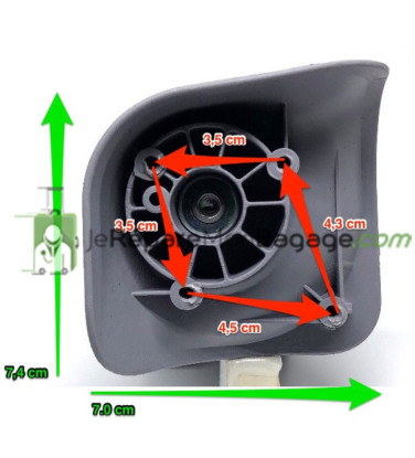 roulette de bagage - réparation