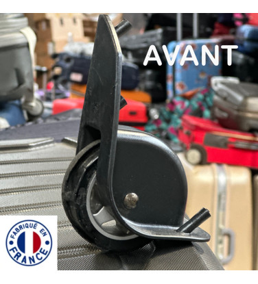 Pack 2 roulettes de bagages universelles 70mm x 18mm