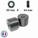 Pack 2 roulettes de bagages universelles 50mm x 43mm