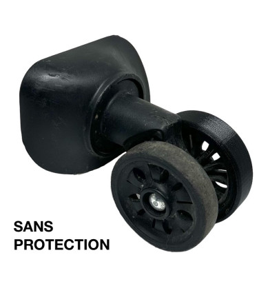 8 Protections Clipsables pour 4 Doubles-Roues de Valise PROTECT WHEELS 55mm x 12mm