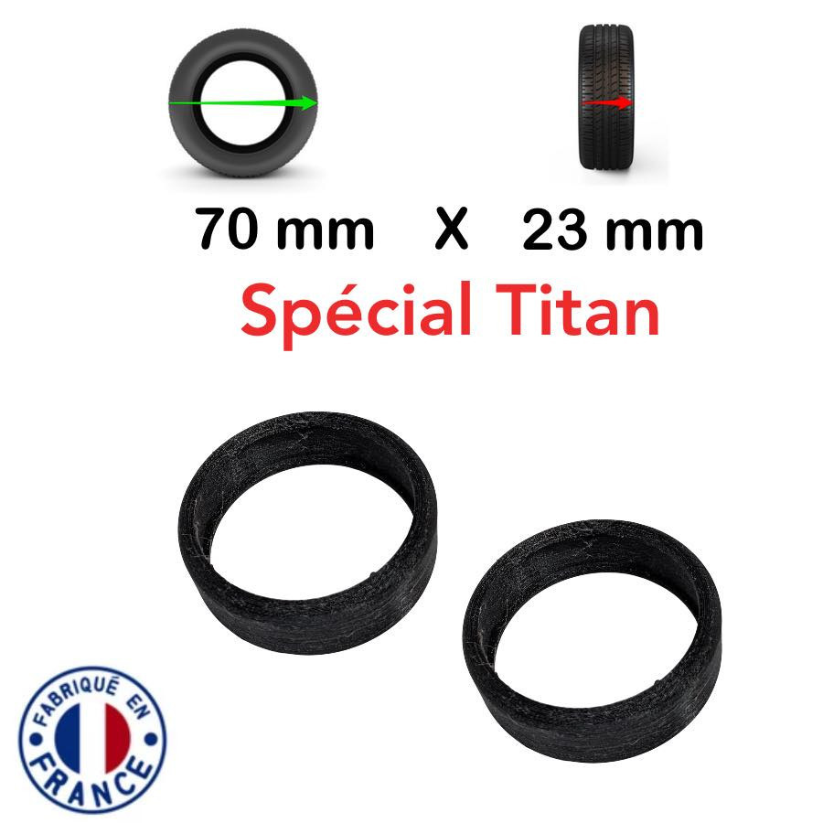 Pack 2 Bandes roulantes 70mm x 23mm Spécial Valise Titan