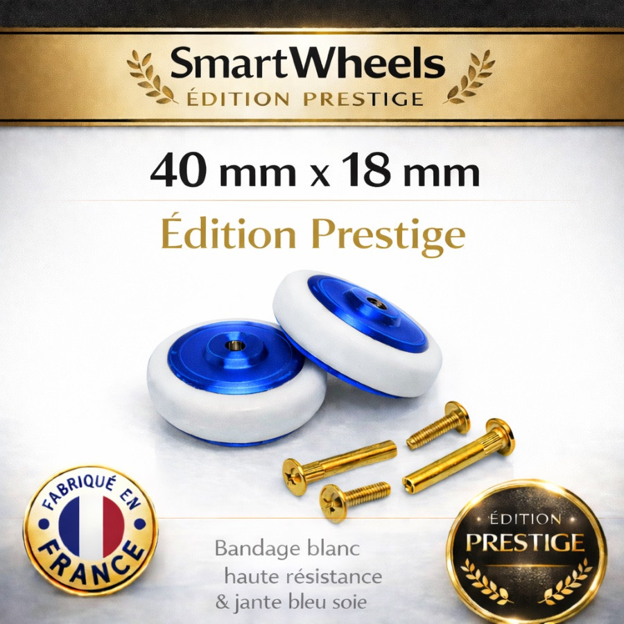 Kit Complet SmartWheels Prestige 40mm x 18mm Blue