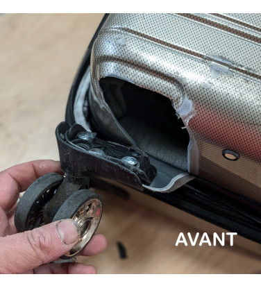 réparation bagage fendue