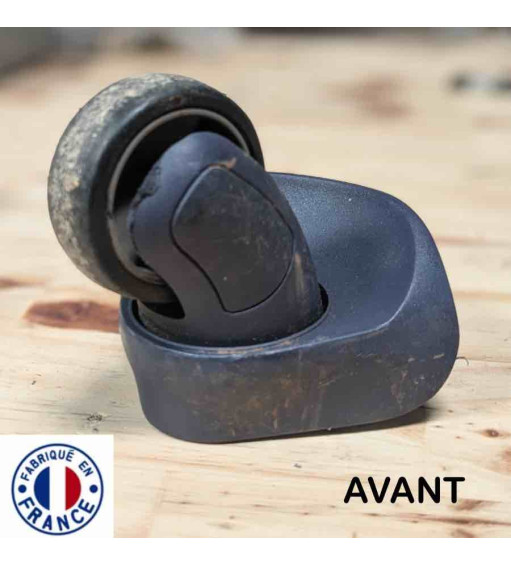 Kit 2 roulettes universelles de Bagages Acier 55mm x 20mm