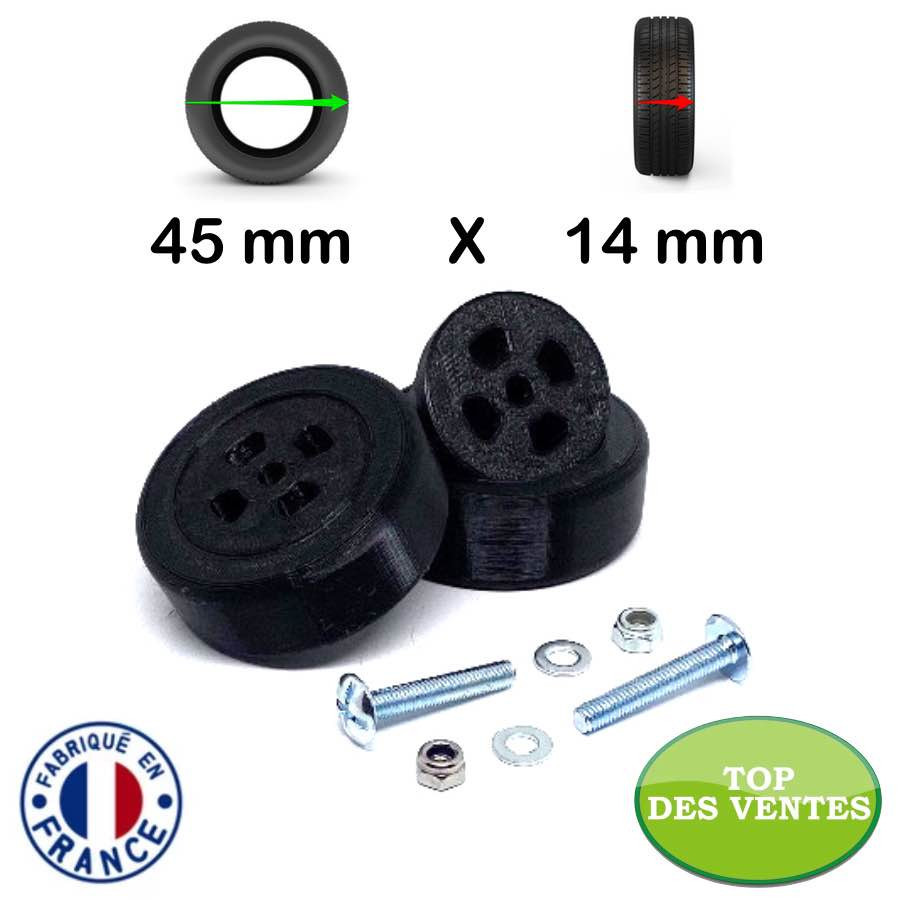 Kit Complet SmartWheels 2 Jantes + 2 Bandes Roulantes 45mm x 14mm