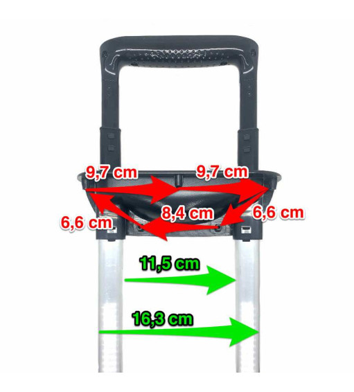 Poignée télescopique 2 positions 44cm PT496