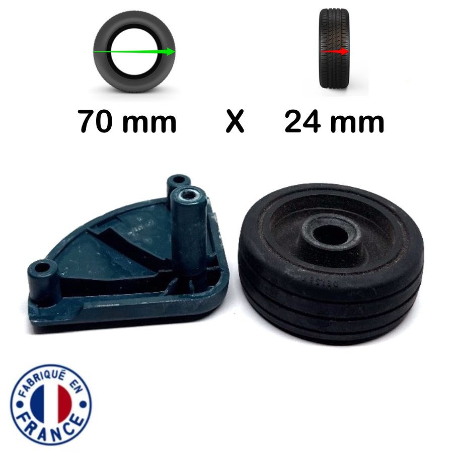 1 Roulette de Valise RR175 I3D GEN2 (70mm x 24mm)