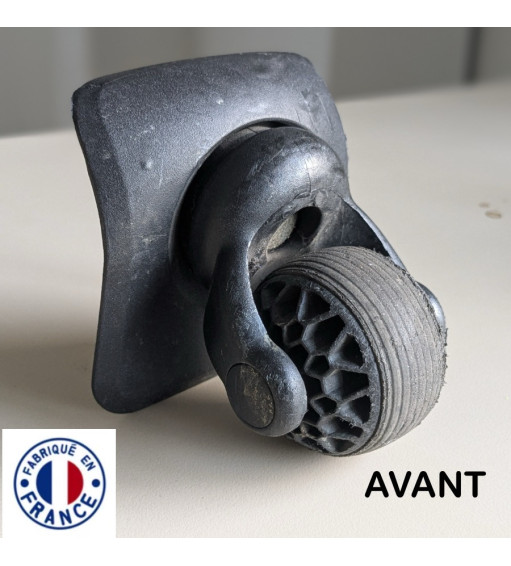 Pack 2 roulettes universelles de bagages Acier 50mm x 43 mm