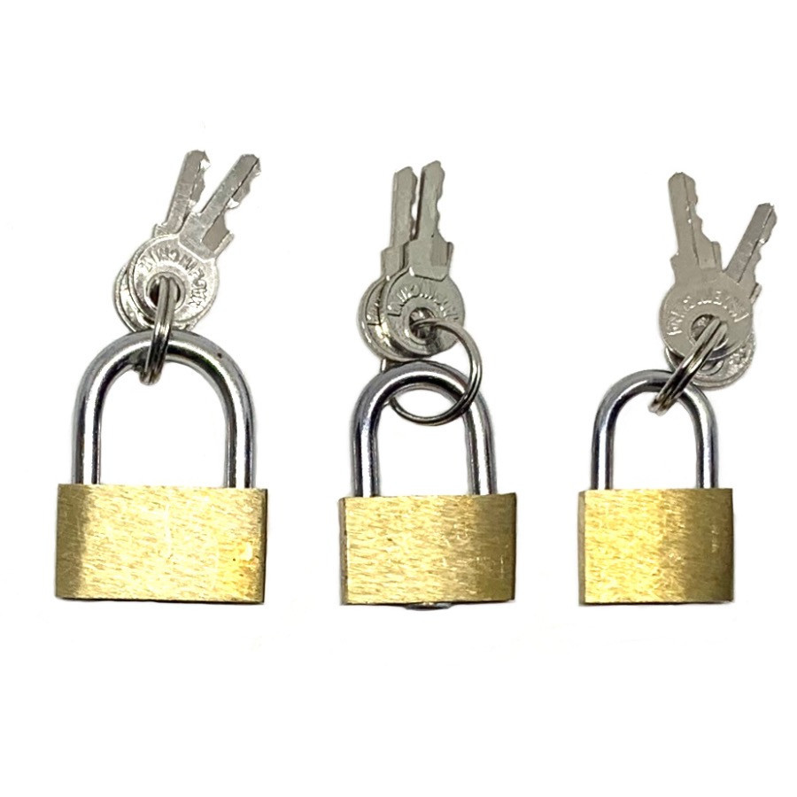 Lot de 3 cadenas à clé F001 Lot de 3 cadenas à clé F001