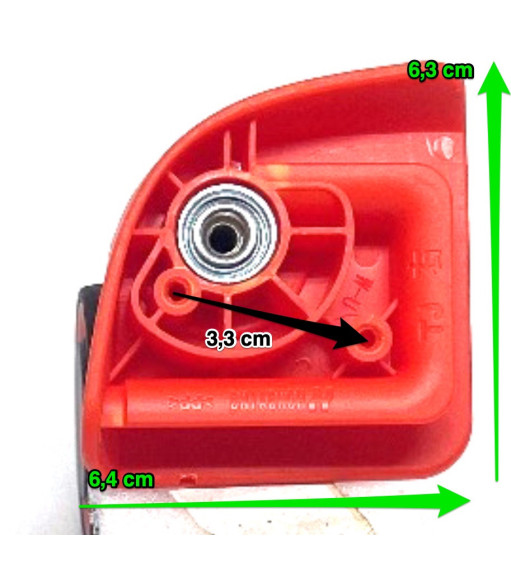 2 Doubles Roues de Bagage R843 D+G