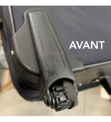 Pack 2 roulettes universelles de bagages Acier 45mm x 32 mm OK