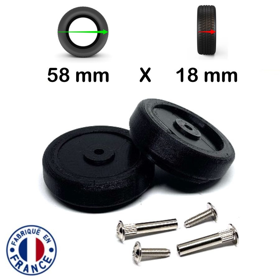 Pack 2 Roulettes Samsonite de bagages 58mm X 18mm