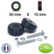 Pack 2 roulettes universelles de bagages Extrême Acier 30mm x 15mm