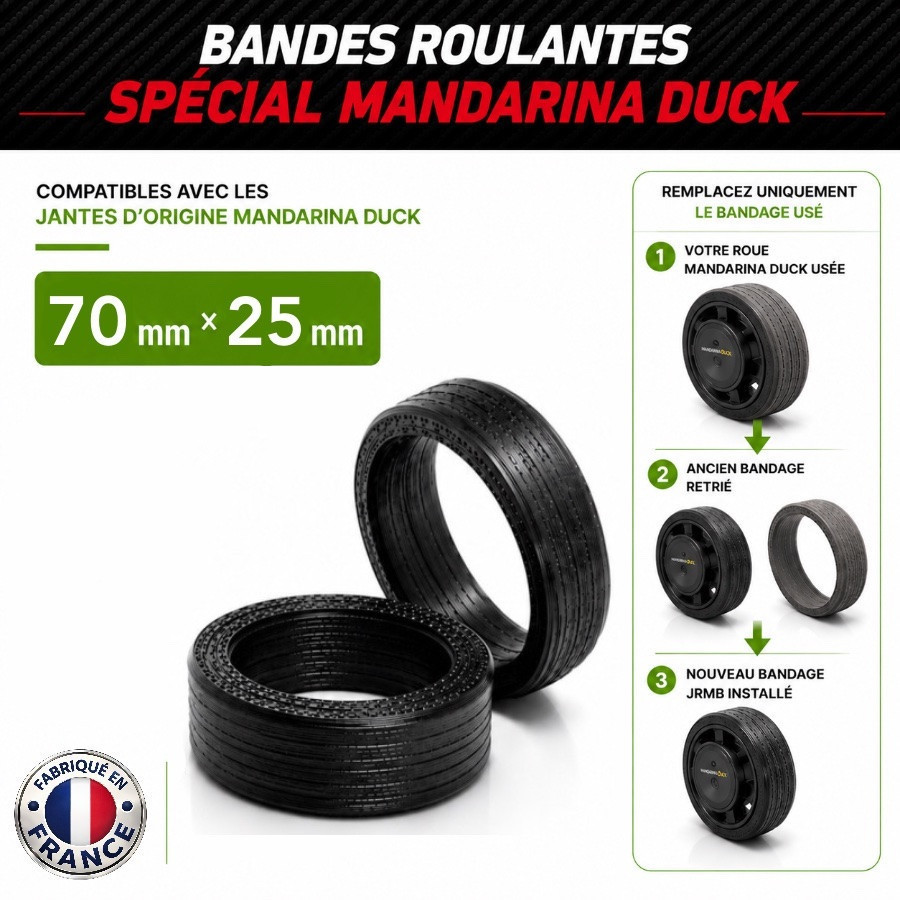 Pack 2 Bandes roulantes Endurance 70mmx25mm Spécial Mandarina Duck