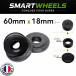 Kit Complet SmartWheels 2 Jantes + 2 Bandes Roulantes 60mm x 18mm