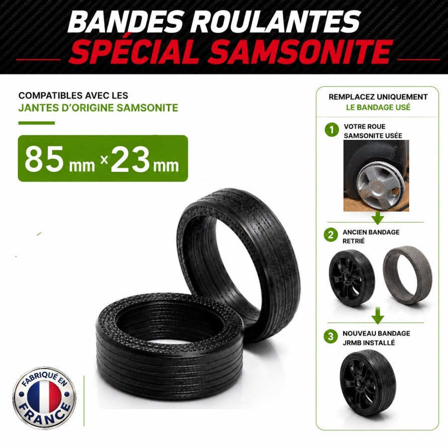 Pack 2 Bandes roulantes Endurance 85mm x 23mm Spécial Samsonite Pack 2 Bandes roulantes Endurance 85mm x 23mm Spécial Samsonite
