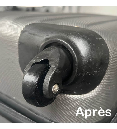 roue valise cassée