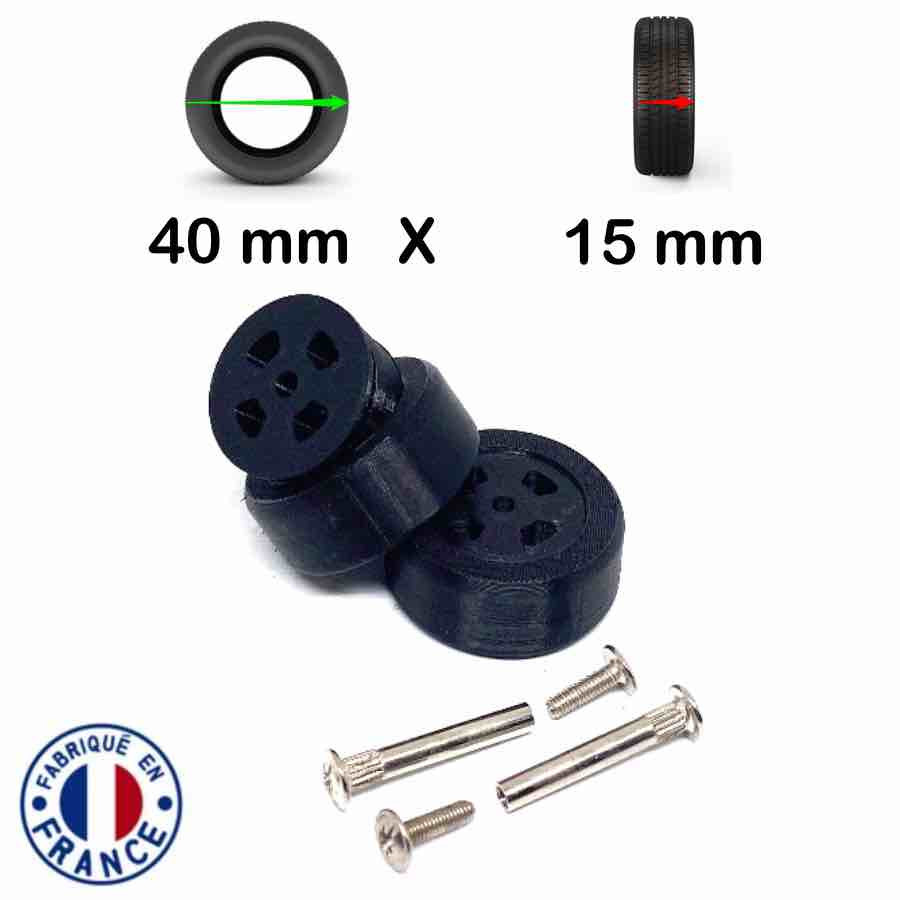 Kit Complet SmartWheels 2 Jantes + 2 Bandes Roulantes 40mm x 15mm