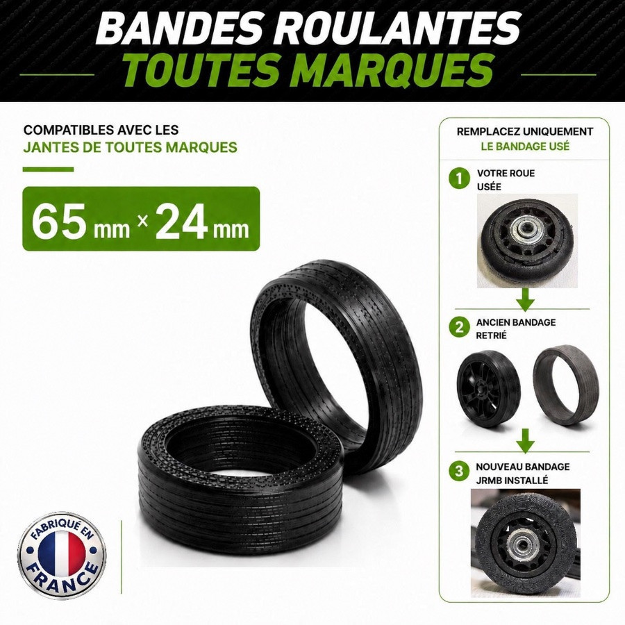 Pack 2 Bandes roulantes Endurance 65mm x 24mm Pack 2 Bandes roulantes Endurance 65mm x 24mm