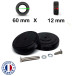 Pack 2 roulettes de bagages universelles 60mm x 12mm Pour réparer 1 Double Roue Pack 2 roulettes de bagages universelles 60mm x 12mm Pour réparer 1 Double Roue