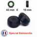 Pack 2 roulettes de bagages Acier 40mm x 18mm Spécial Samsonite
