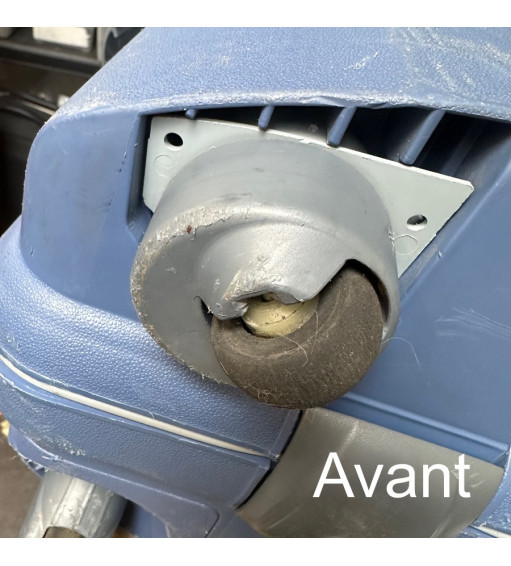 Pack 2 roulettes universelles de bagages Extrême Acier 35mm x 18mm