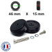 Pack Acier 2 roulettes 46mm x 15mm pour réparer 1 Double Roue de Bagage Samsonite Pack Acier 2 roulettes 46mm x 15mm pour réparer 1 Double Roue de Bagage Samsonite