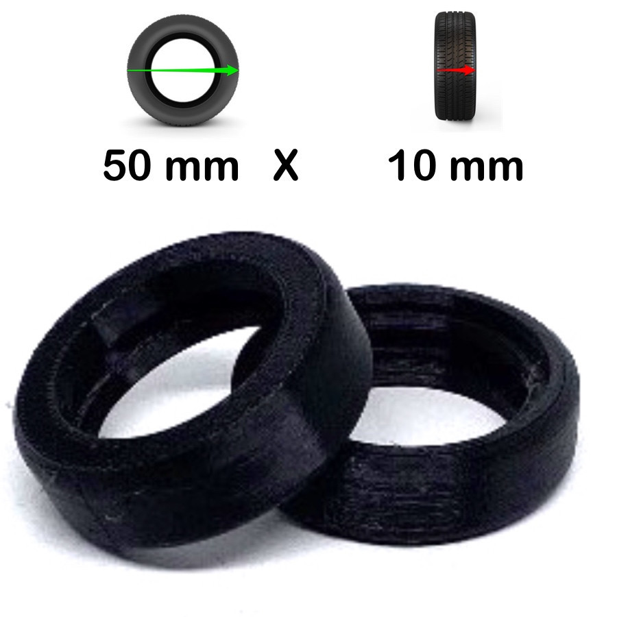 Recharge de 2 Bandes Roulantes SmartWheels 50mm x 10mm -  ADAPTABLES SUR NOS JANTES 50*10mm EXCLUSIVEMENT