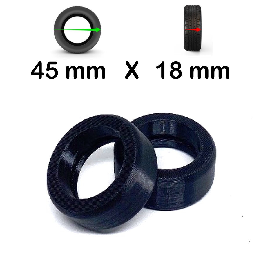 Recharge de 2 Bandes Roulantes SmartWheels 45mm x 18mm -  ADAPTABLES SUR NOS JANTES 45*18mm EXCLUSIVEMENT