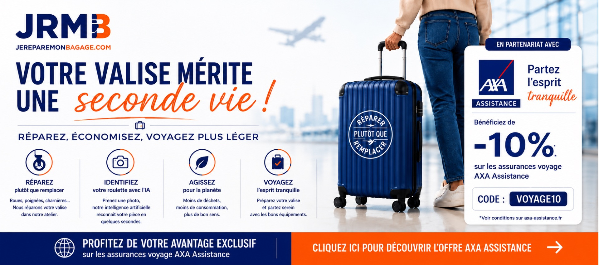 JeRépareMonBagage et AXA Assistance - préparer et protéger son voyage
